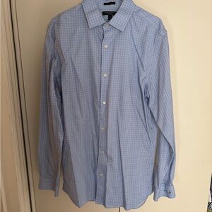 Banana Republic Light Blue Grid Dress Shirt